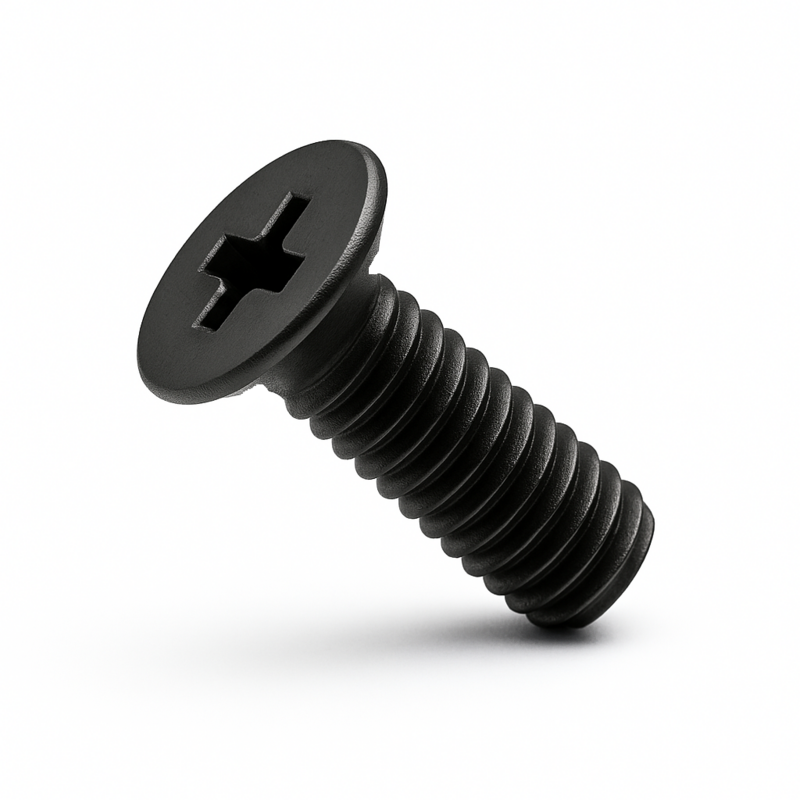 6B25SPF0K/UC 6B X 1/4 PH FLAT SMS U/C  BLK ZN